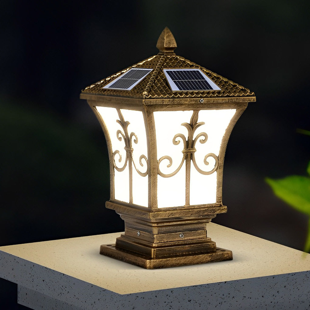 Leon Vintage Automatic Outdoor Fence Post Lights
