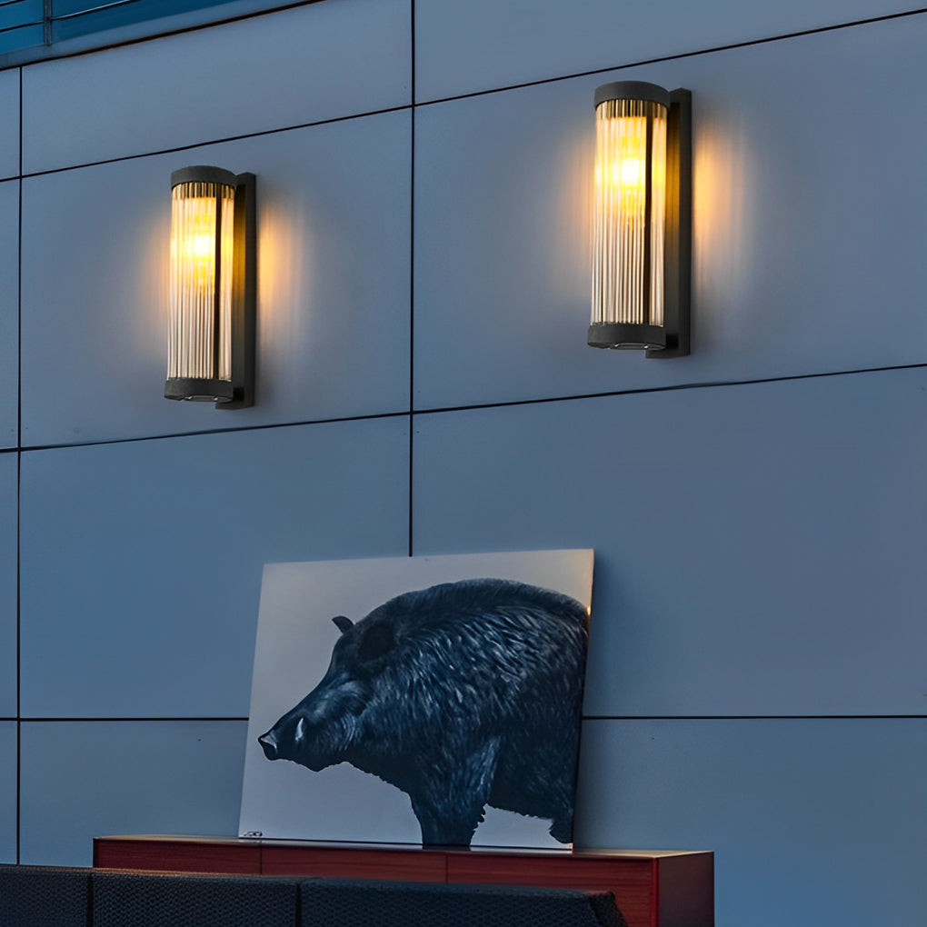 Denise Creative  LED Modern Solar Glass Outdoor Wall Lights