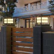 Herdsm Square LED Modern Steel Outdoor Post Caps Lights