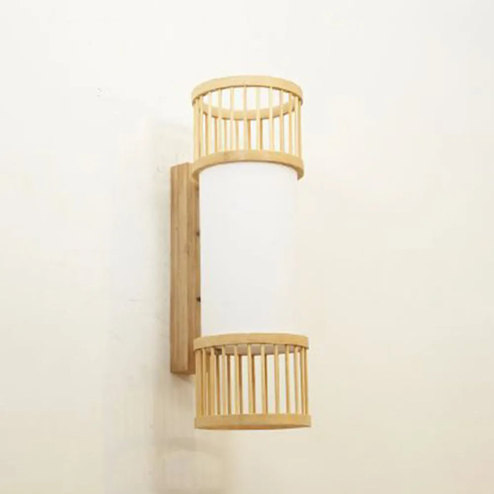 Ritta Wall Lamp Rustic, Muto Rattan Weaving LED, Hallway Wall Sconce - Neutral Decor