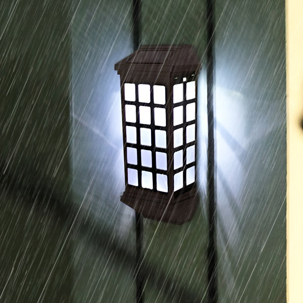 Cub Solar LED Light-controlled Modern ABS Outdoor Wall Lamp