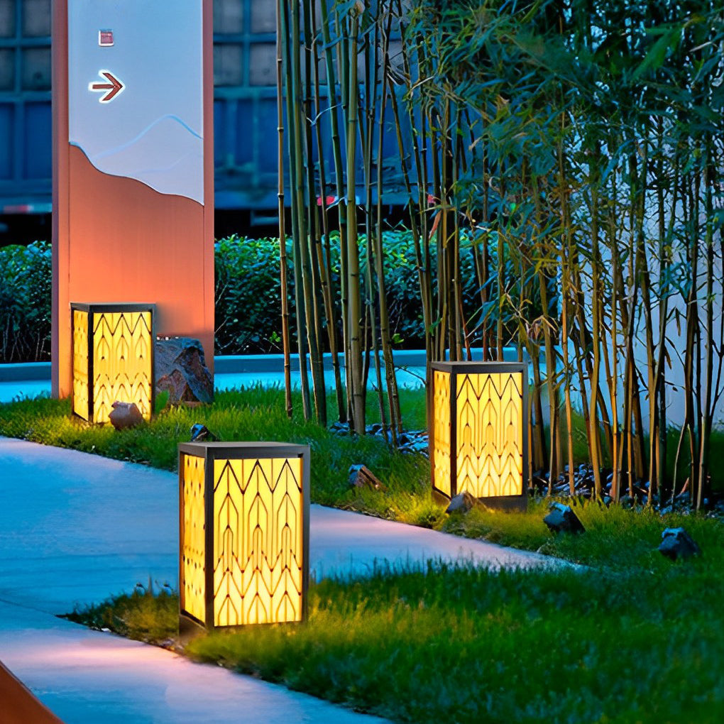 Beky Vintage LED Landscape Marble Outdoor Bollard Lights