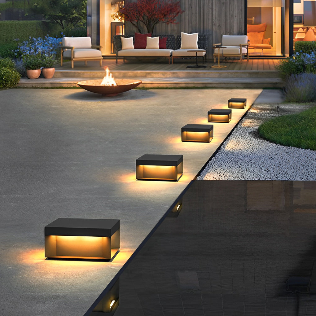 Dora Classic Square LED Steel Outdoor Post Light