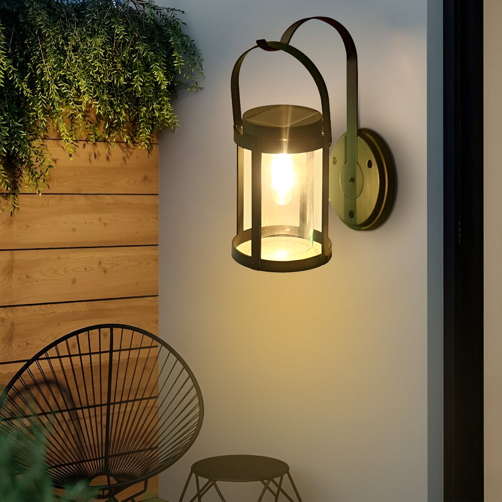 Edaa Portable Lantern Shaped Modern ABS Outdoor Wall Sconce