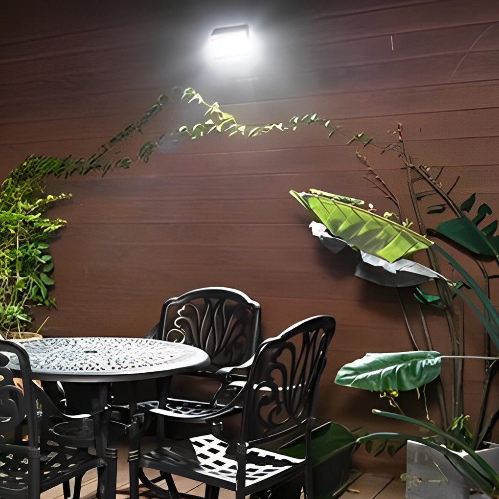 Edelin Rectangular LED Motion Sensor Steel Outdoor Wall Lamp