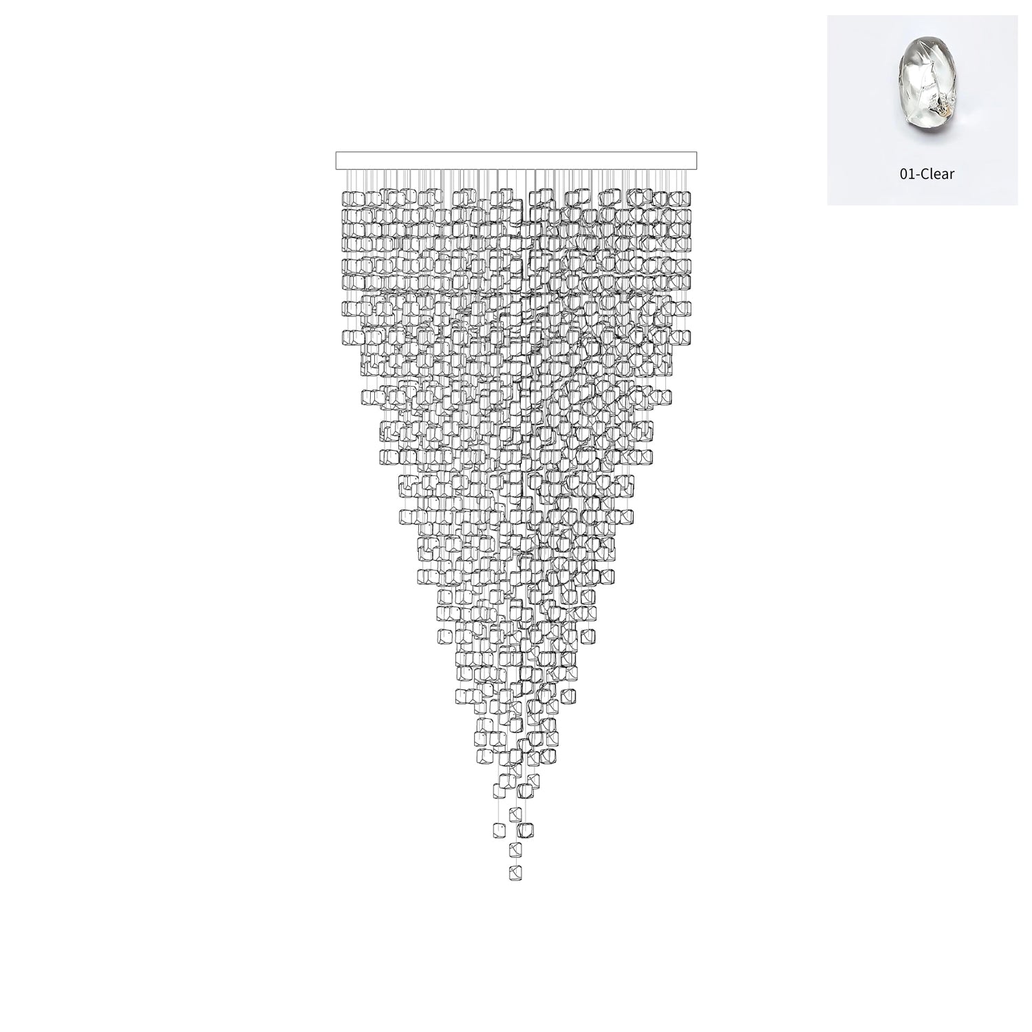 Belora Postmodern Luxury Stone Crystal Chandelier-Neutral Decor