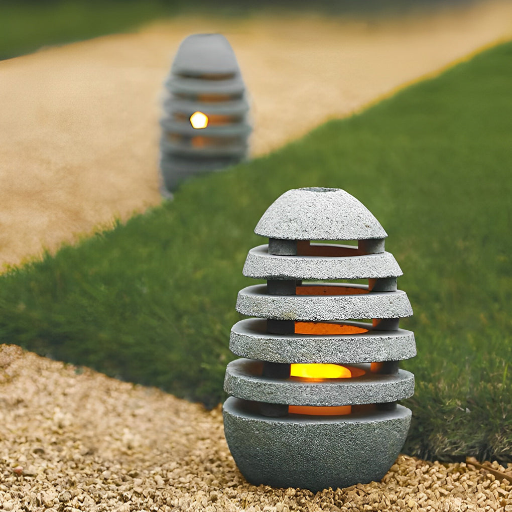 Earthy Elegant Lawn Modern Resin Outdoor Light