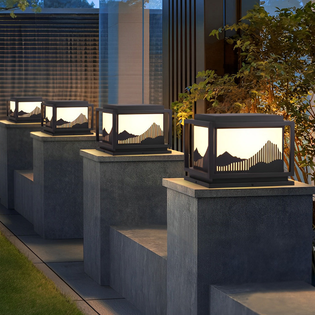 Archer Scenery Traditional Outdoor Post Caps Lights