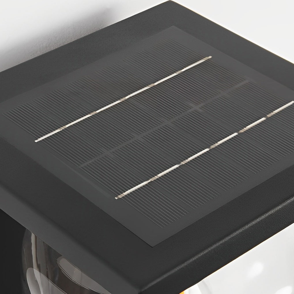 Serenay LED Modern Solar Glass Outdoor Wall Lights
