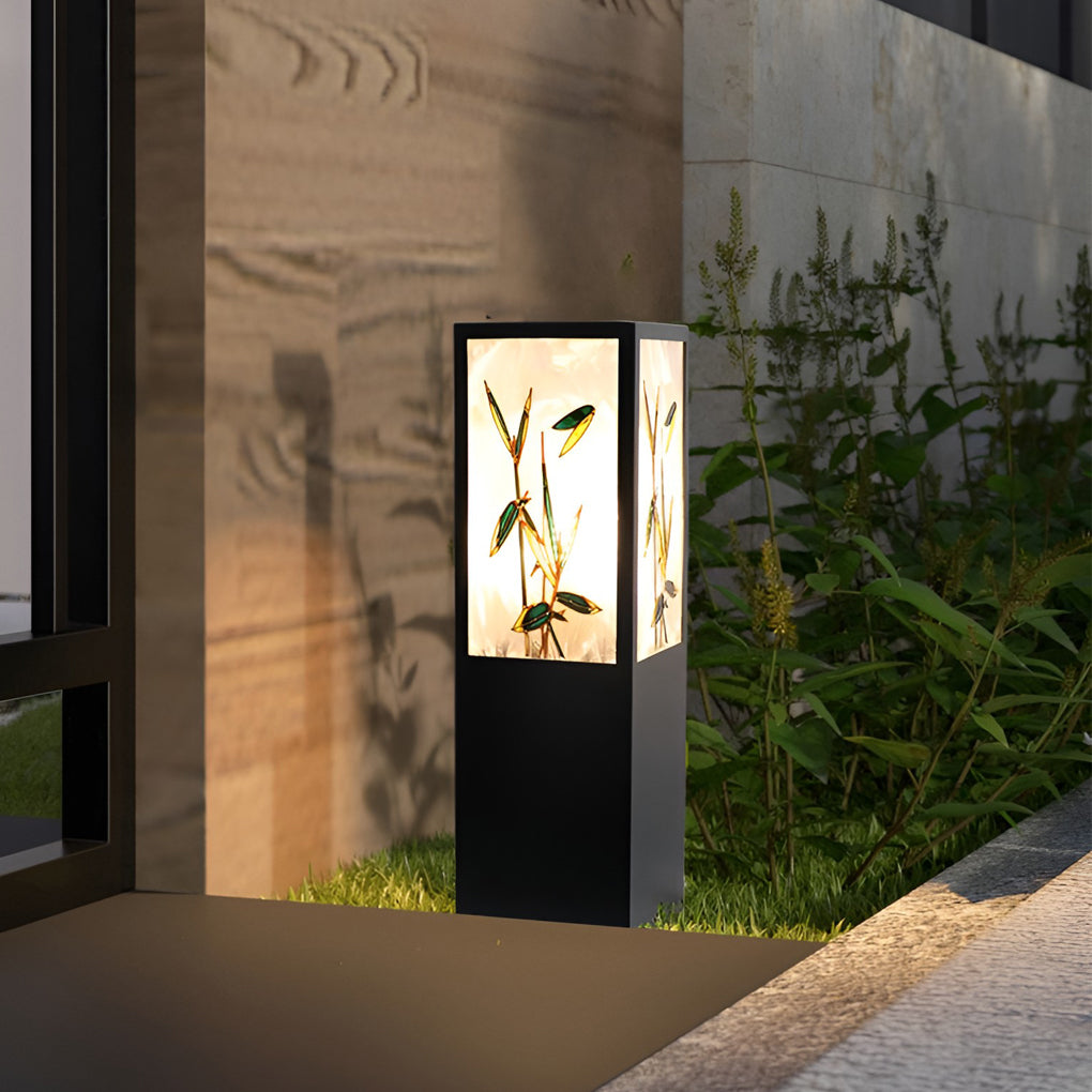 Arleen Vintage Artistic Floral Landscape Bollard Lights