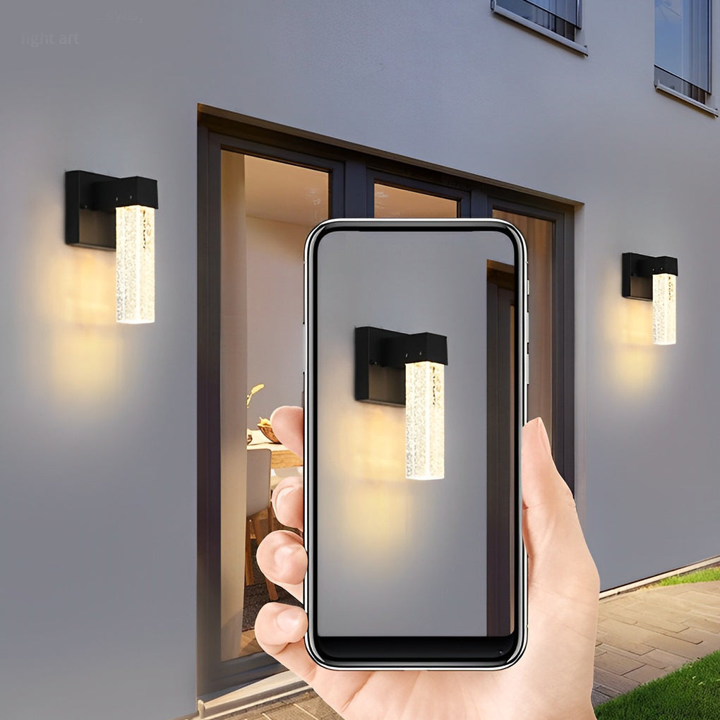 Veda LED Classic Modern Crystal Outdoor Wall Lamp