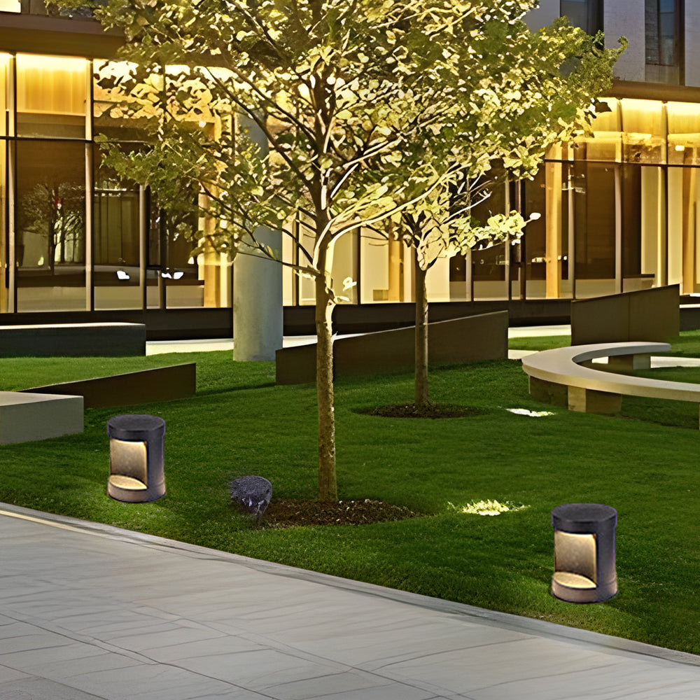 Scarlett Modern Cylinder Lawn Outdoor Lamp