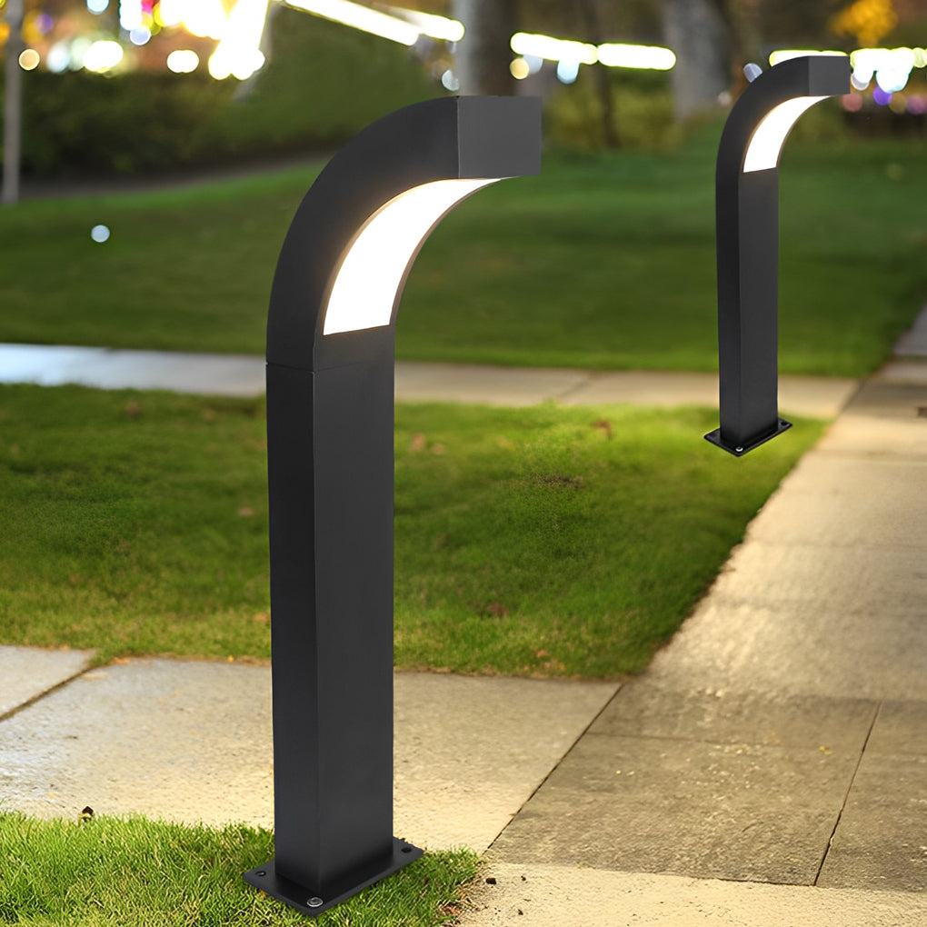 Simone Curved LED Landscape Outdoor Path Light
