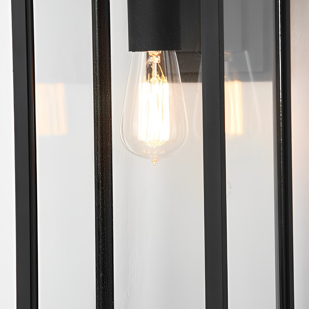 Jophine Rectangular Industrial Glass Outdoor Wall Lamp