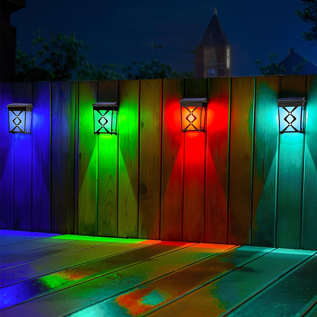 White LED RGB Intelligent Sensor ABS Outdoor Wall Lights