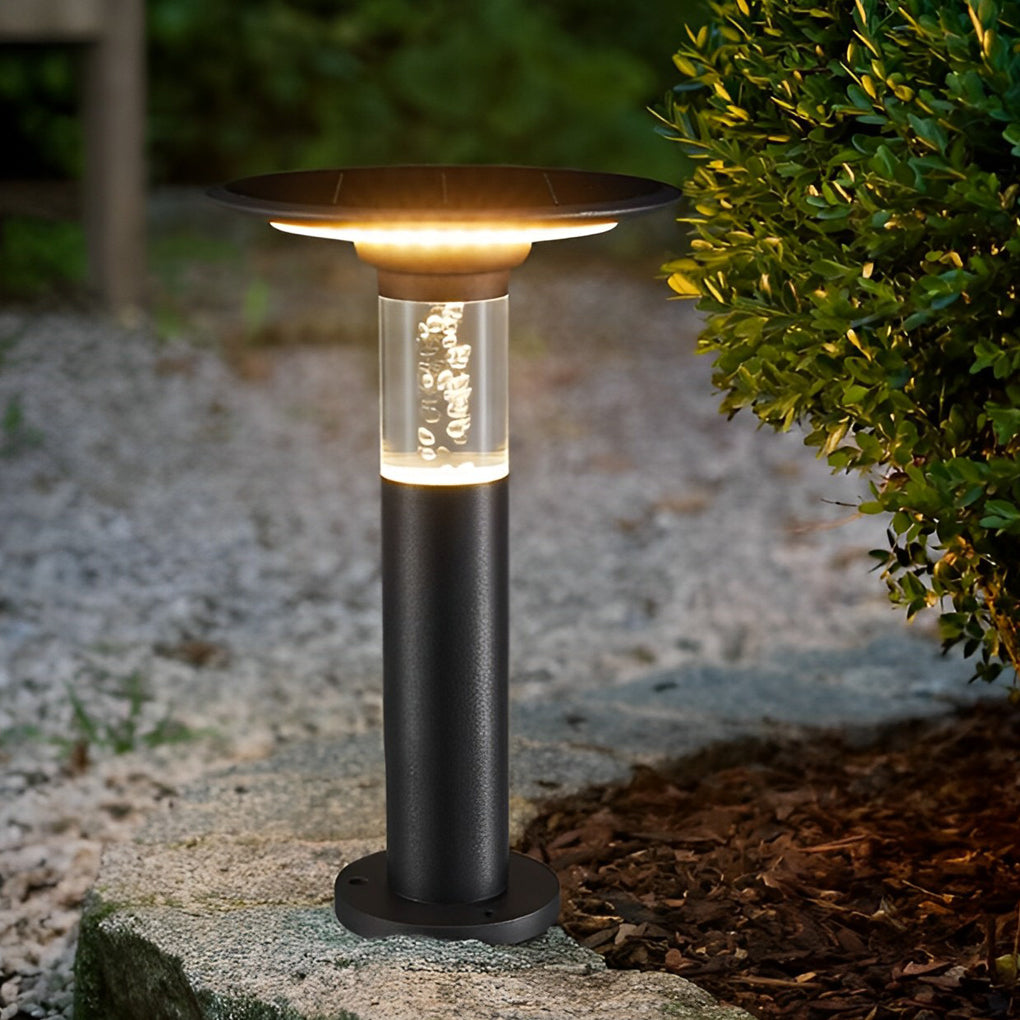 Nancy Solar Round Top Disk Down Path Lighting