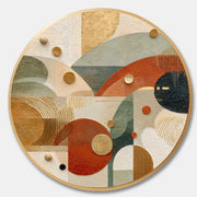Wall Art Round Geometric Abstract Gold - Neutralighting