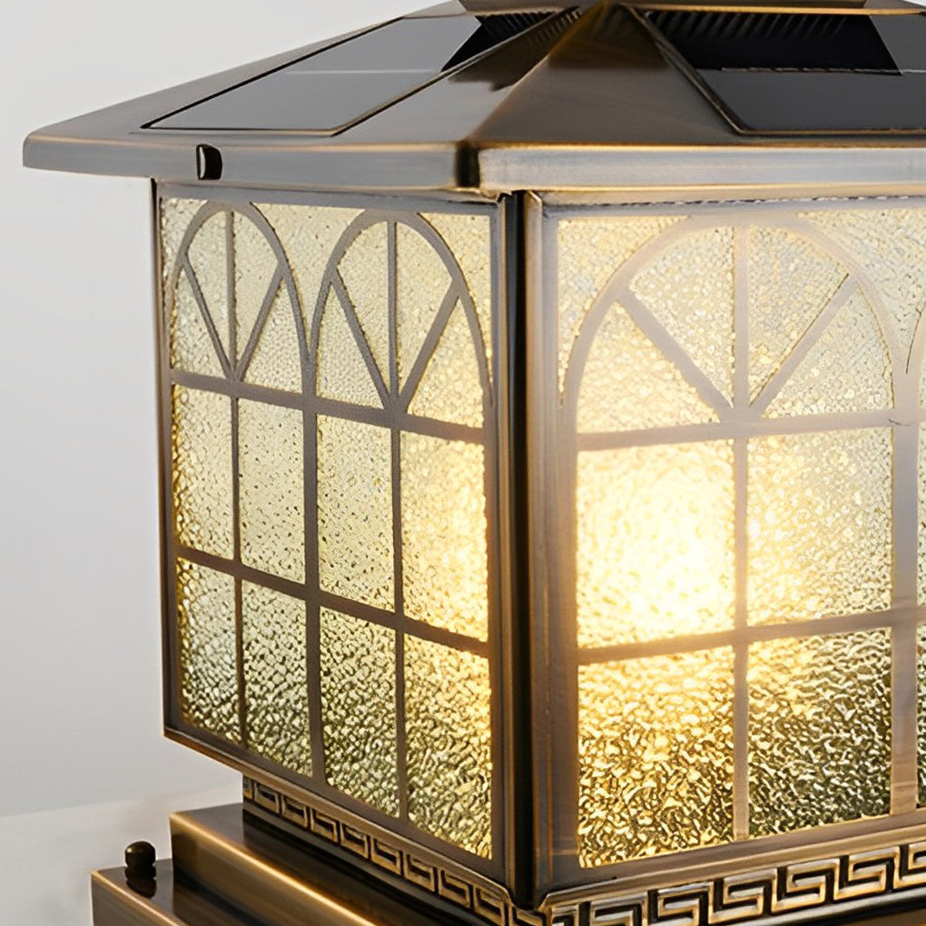 Octavia Classical LED Bronze Solar Outdoor Post Caps Lights