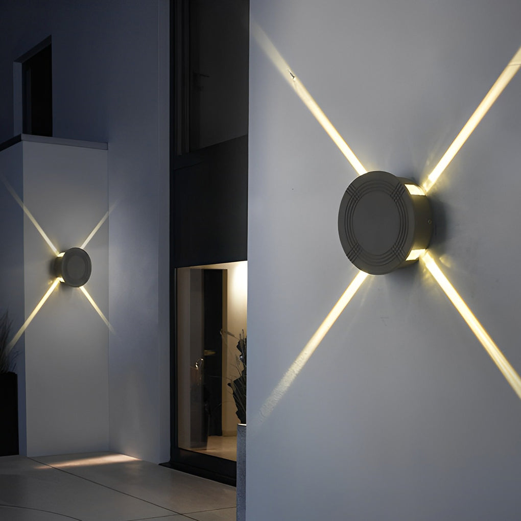 Mude LED Cross Star Modern Outdoor Wall Lamp