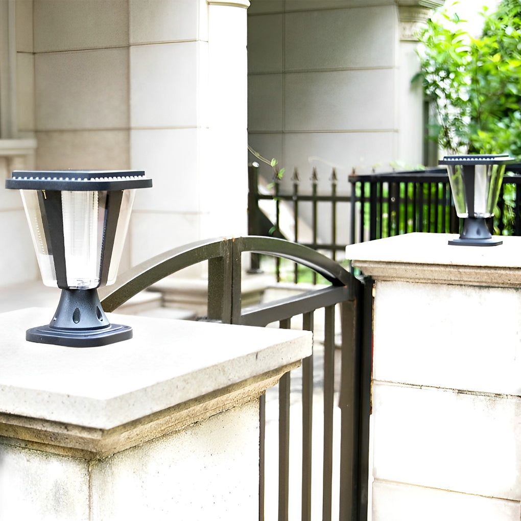Smll LED Motion Sensor Modern Outdoor Post Caps Lights