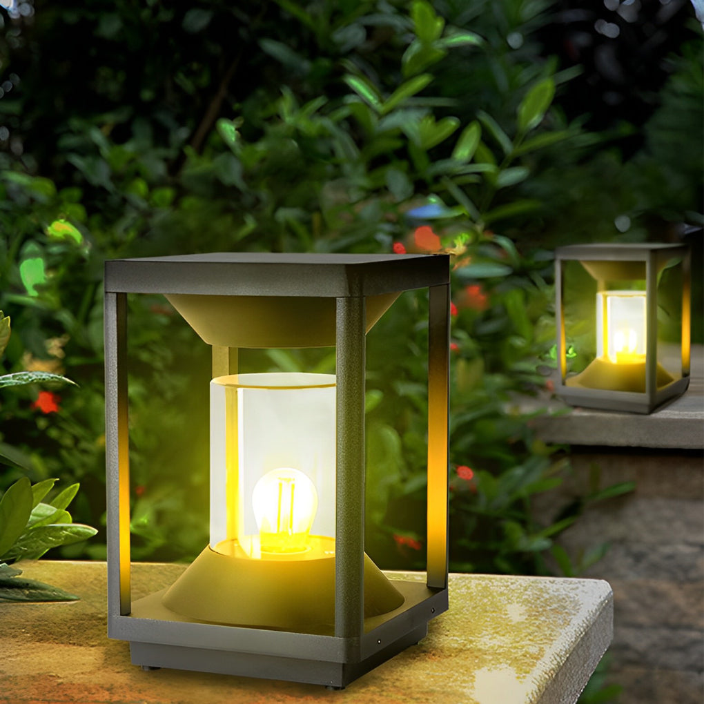 Lucas Minimalist Modern Fence Outdoor Post Lights