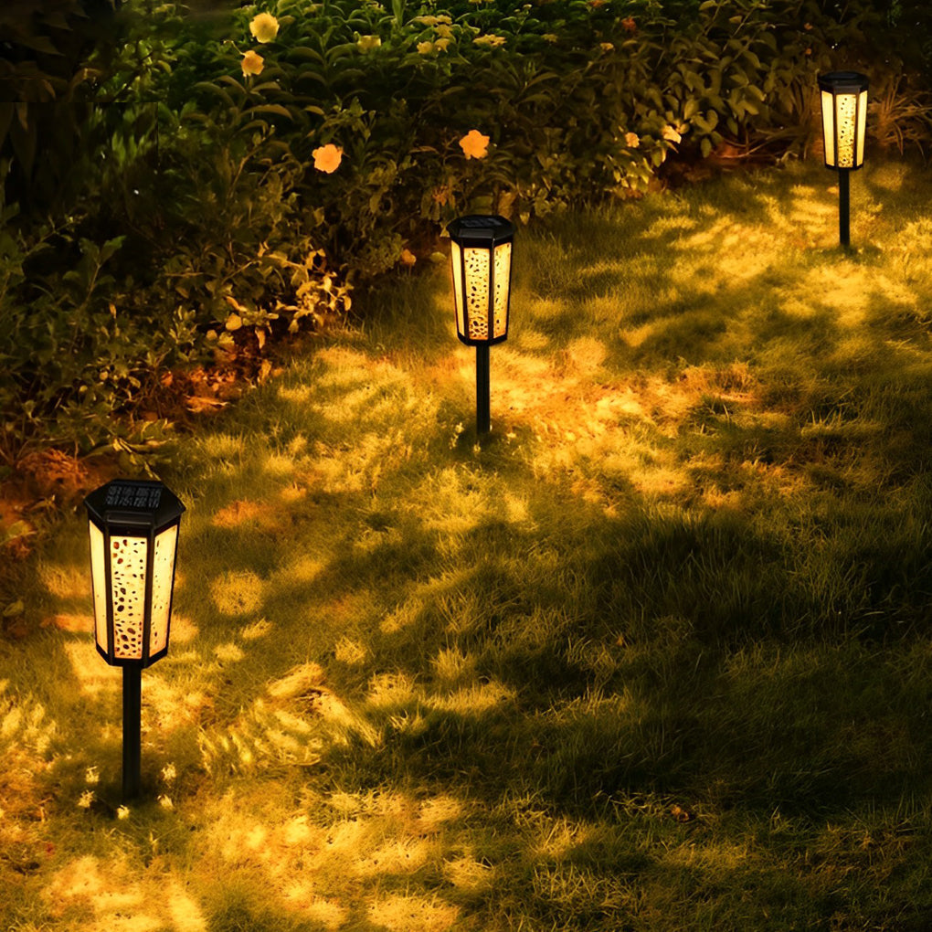 Iagin Hexagon Hollow Landscape ABS Outdoor Light
