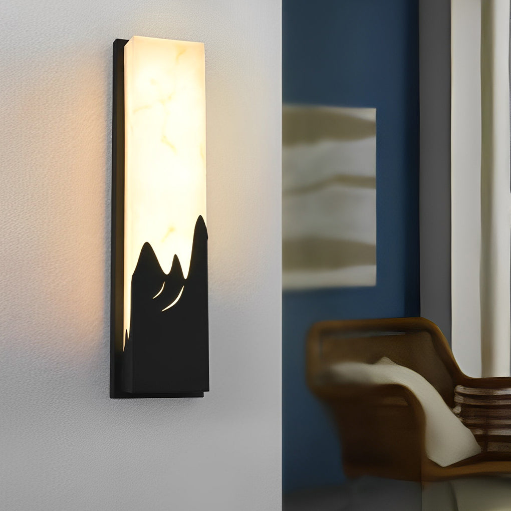 Madnn Creative Scenery LED Retro Marble Outdoor Sconces Light