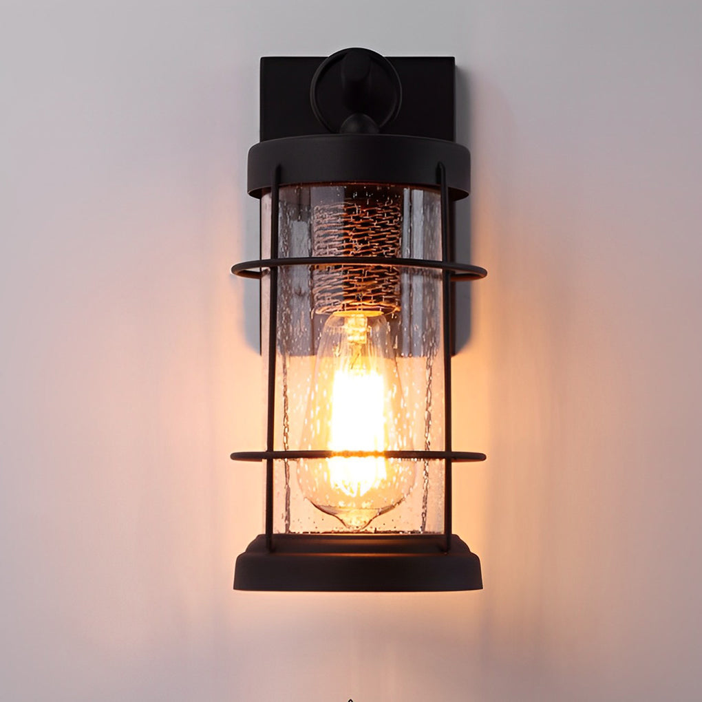 Honou Retro Rustic Glass Exterior Wall Lights