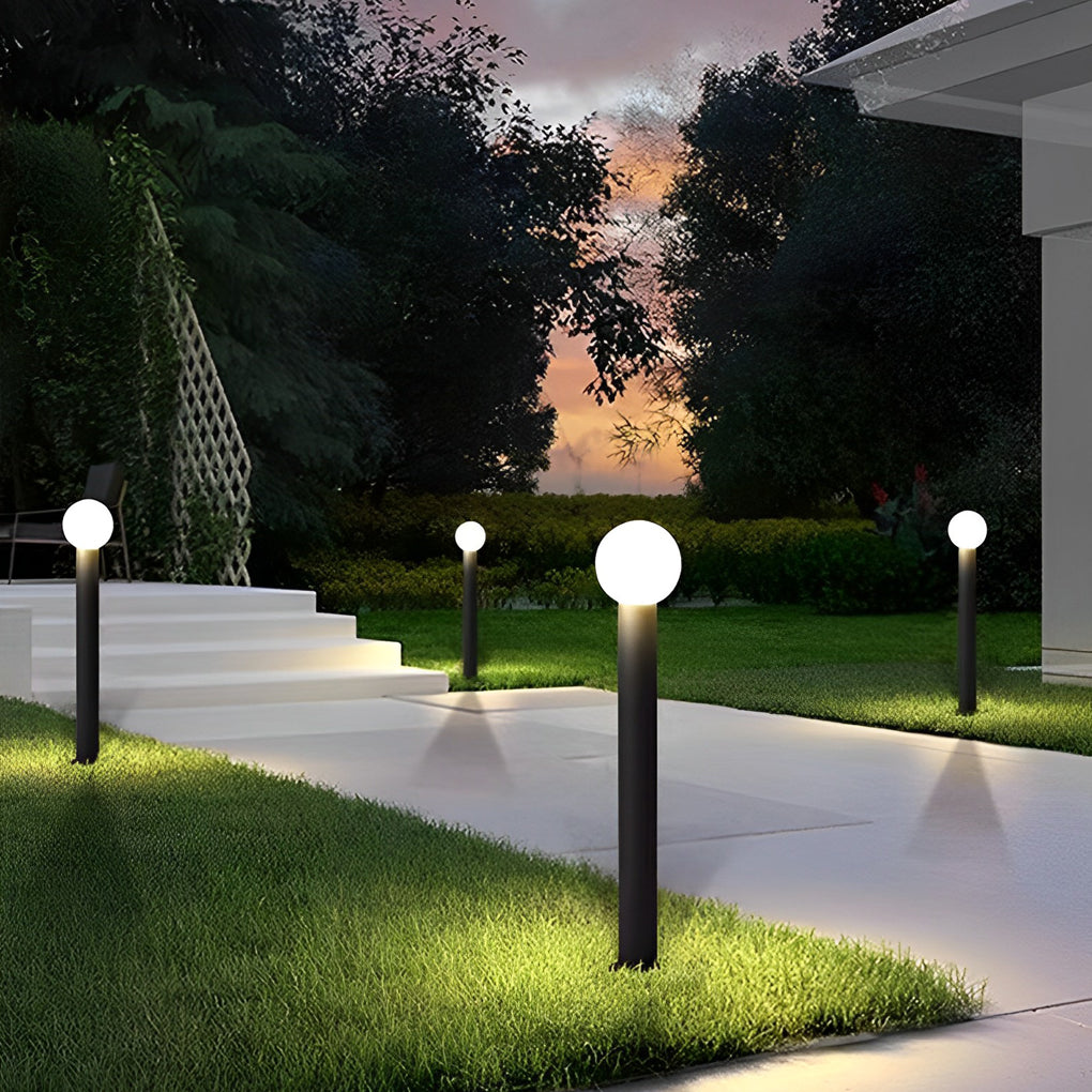 Miclle Elegant Round Ball LED Steel Outdoor Pathway Light
