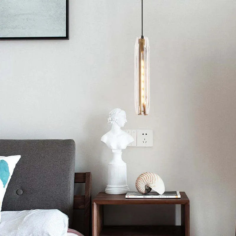June Brass Designer Glass Pendant Lamp Smoky-Neutral Decor