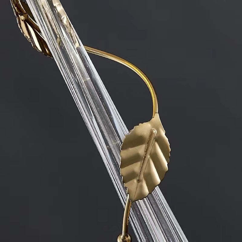 Arisha Elegant Flower Metal/Glass Pendant Light, Bedroom - Neutral Decor