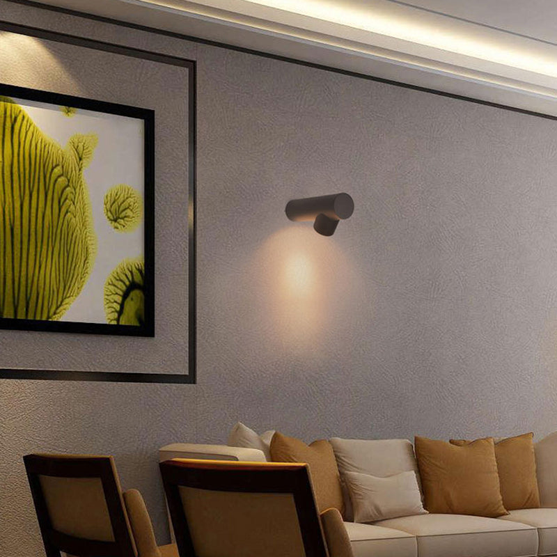 Ray Modern Waterproof Outdoor Wall Lighting, White & Black - Neutral Decor