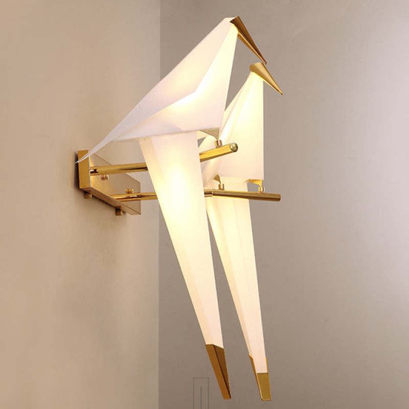 Arisha Wall Lamp Bird Vintage/Art-Deco, Metal/Acrylic, Bedroom - Neutral Decor