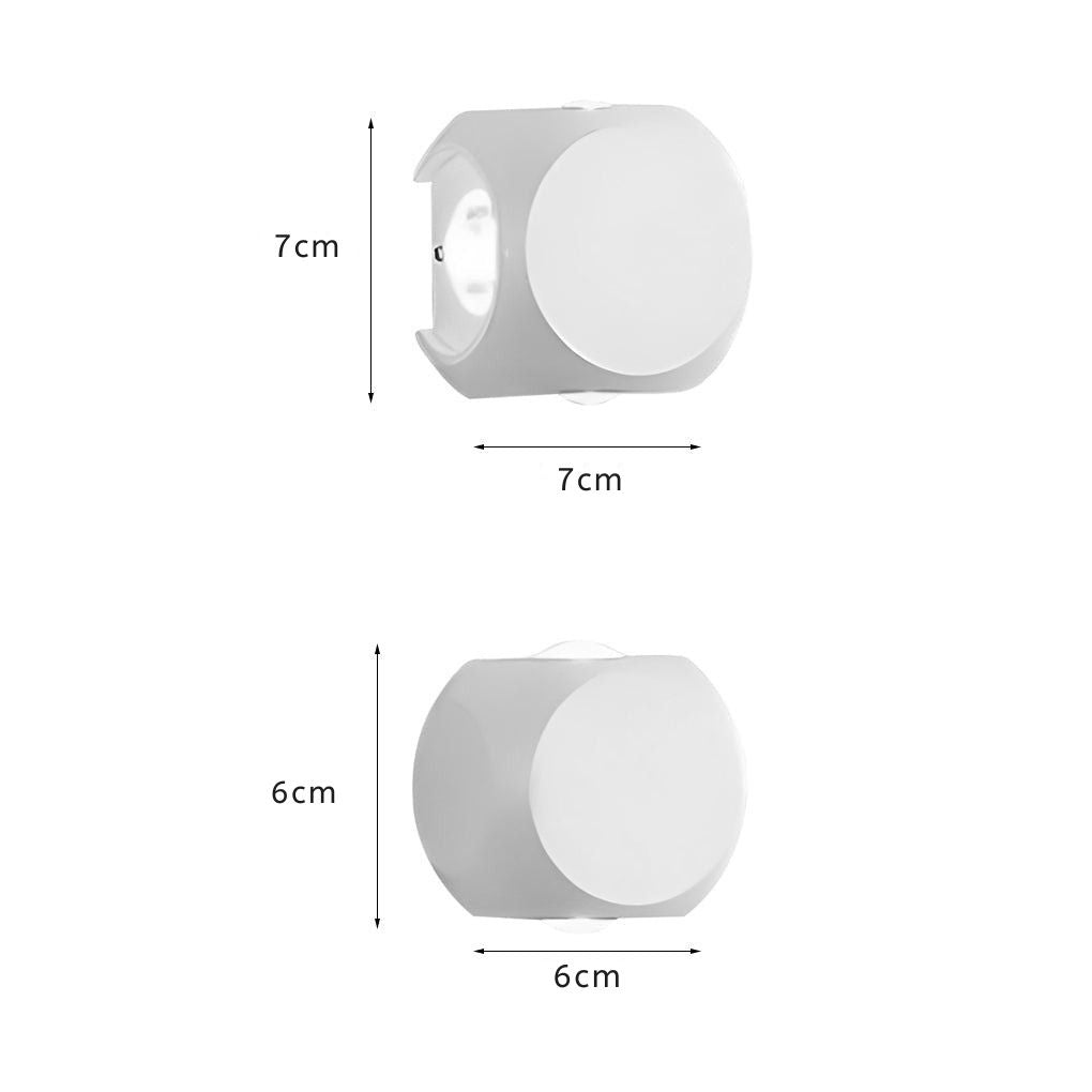 Silvery Modern Minimalist Outdoor Sconce Wall Lamp