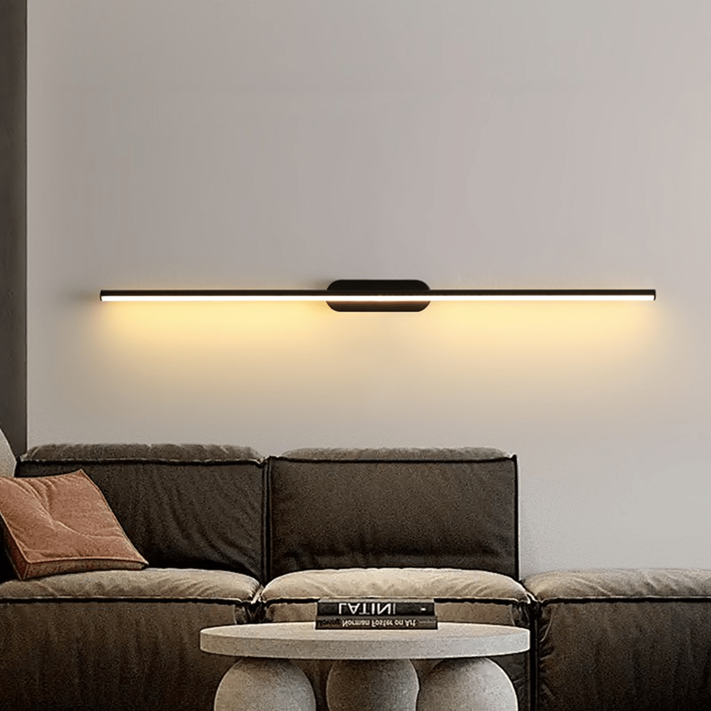 Qirma Black Slim Linear Minimalist Wall Lamp-Neutral Decor