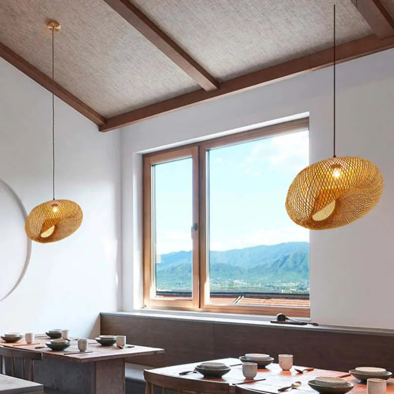 Ritta Bamboo Pendant Light - Neutral Decor