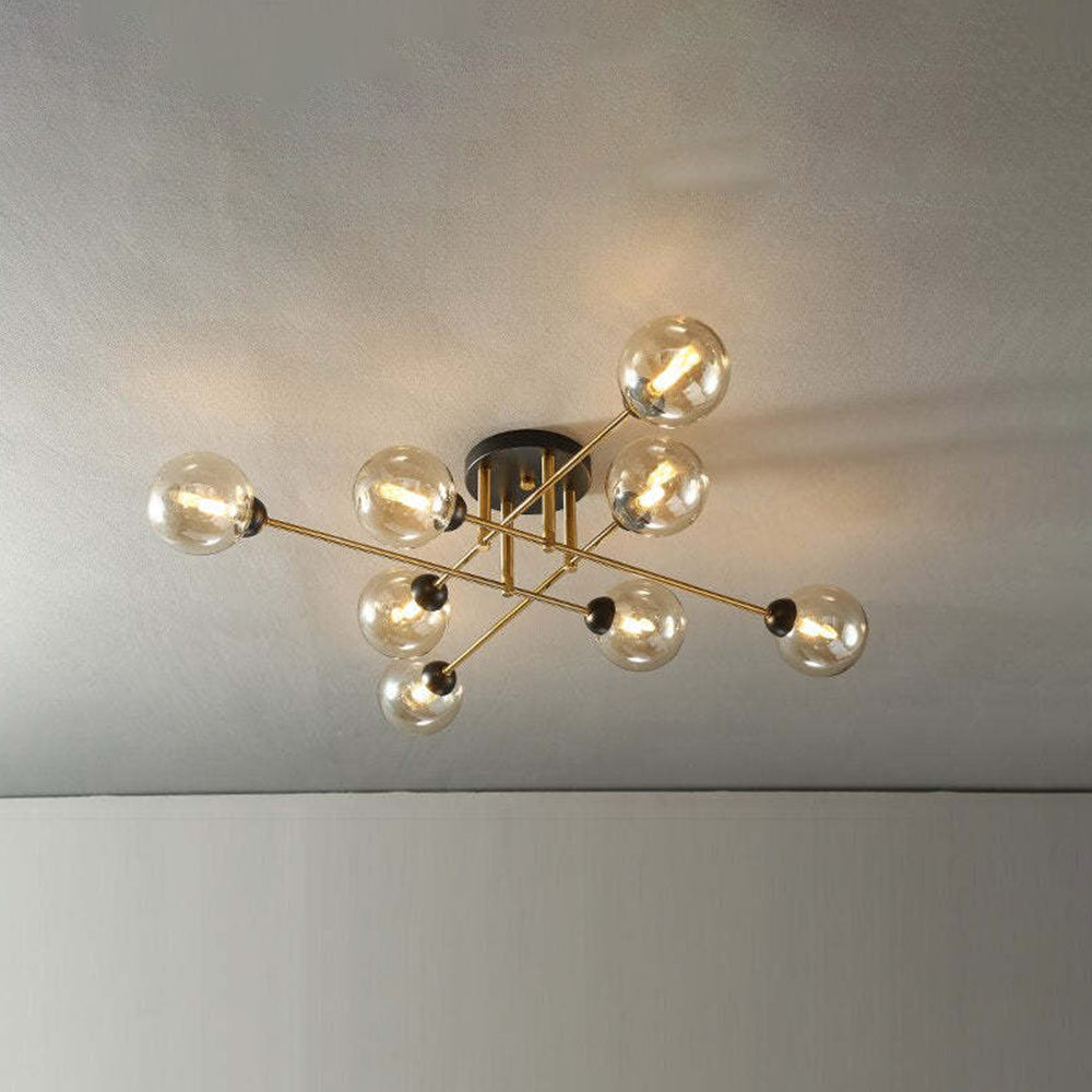 Valentina Industrial Glass Globe Chandelier LED, 6 Style - Neutral Decor