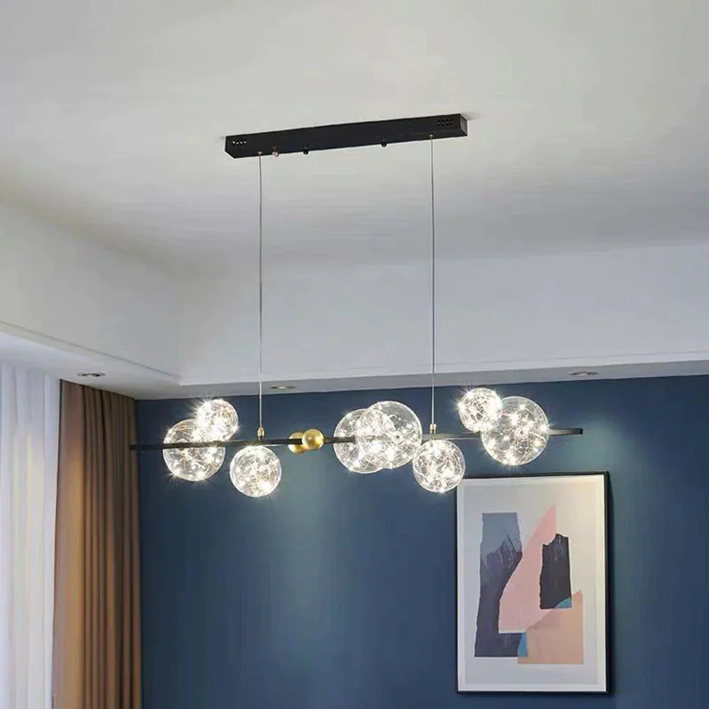Valentina Art Deco Luminous Sphere Cluster Glass Pendant Light - Neutral Decor