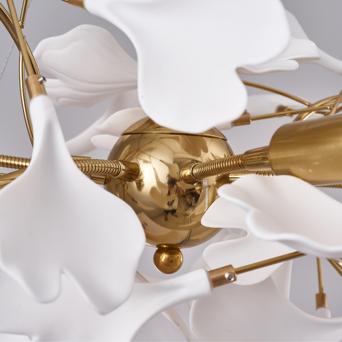 Olivia Luxury Ceramic Chandelier Large Foyer, Gingko leaf, Living Room - Neutral Decor