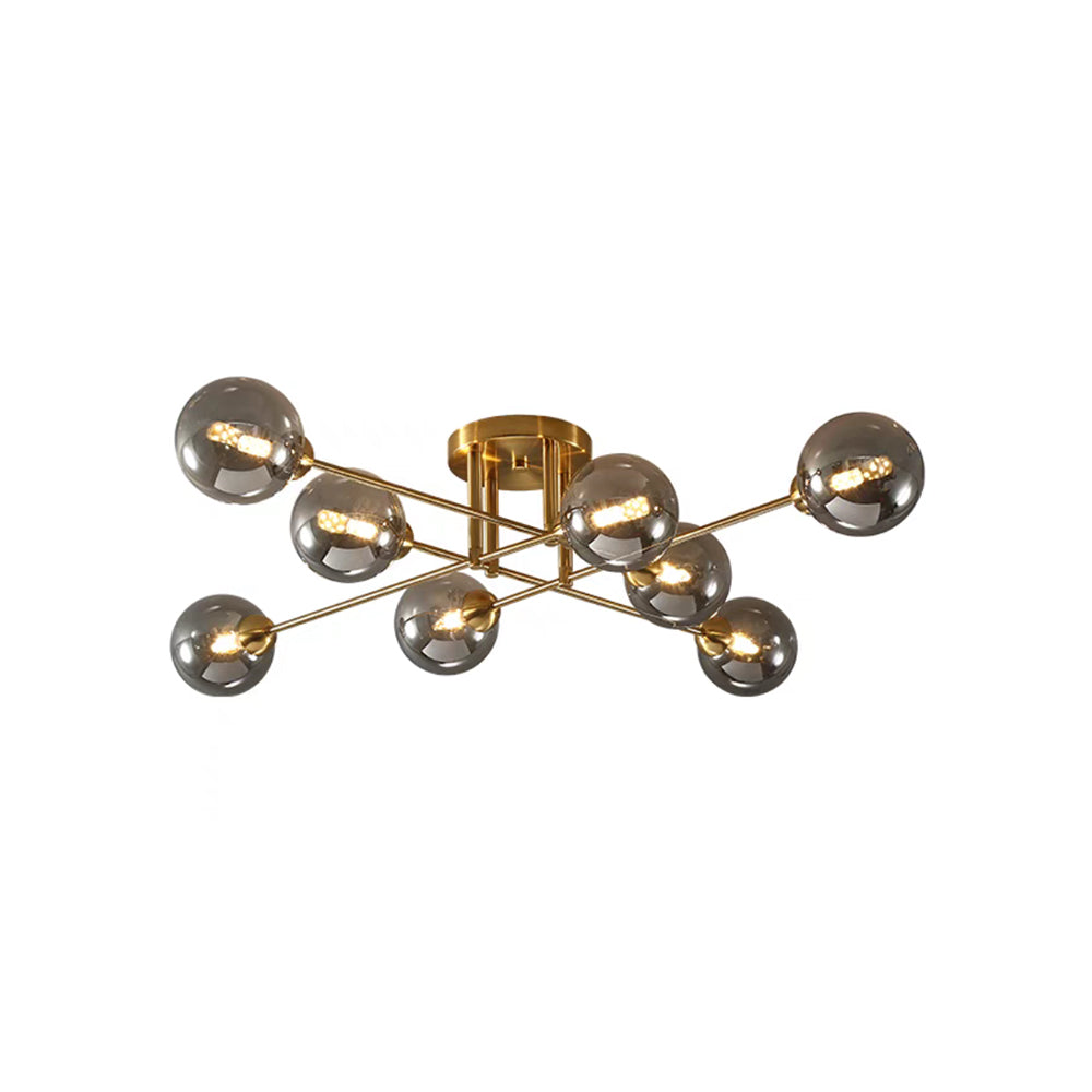 Valentina Industrial Glass Globe Chandelier LED, 6 Style - Neutral Decor