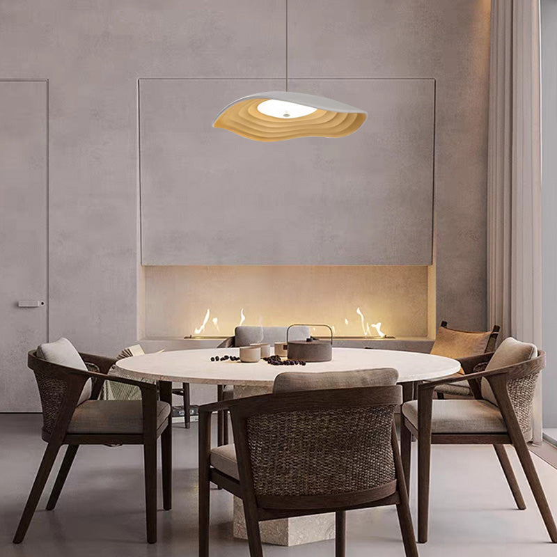 Arisha Wabi-Sabi Resin LED Pendant Light, White/Orange/Black - Neutral Decor