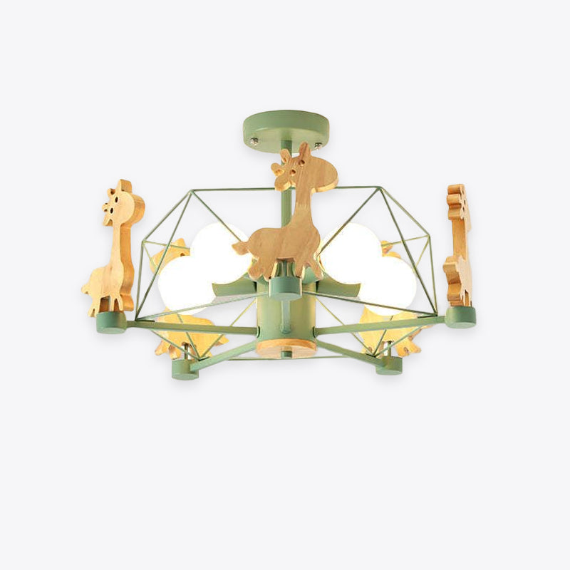 Arisha Giraffes LED Flush Mount Ceiling Light - Neutral Decor