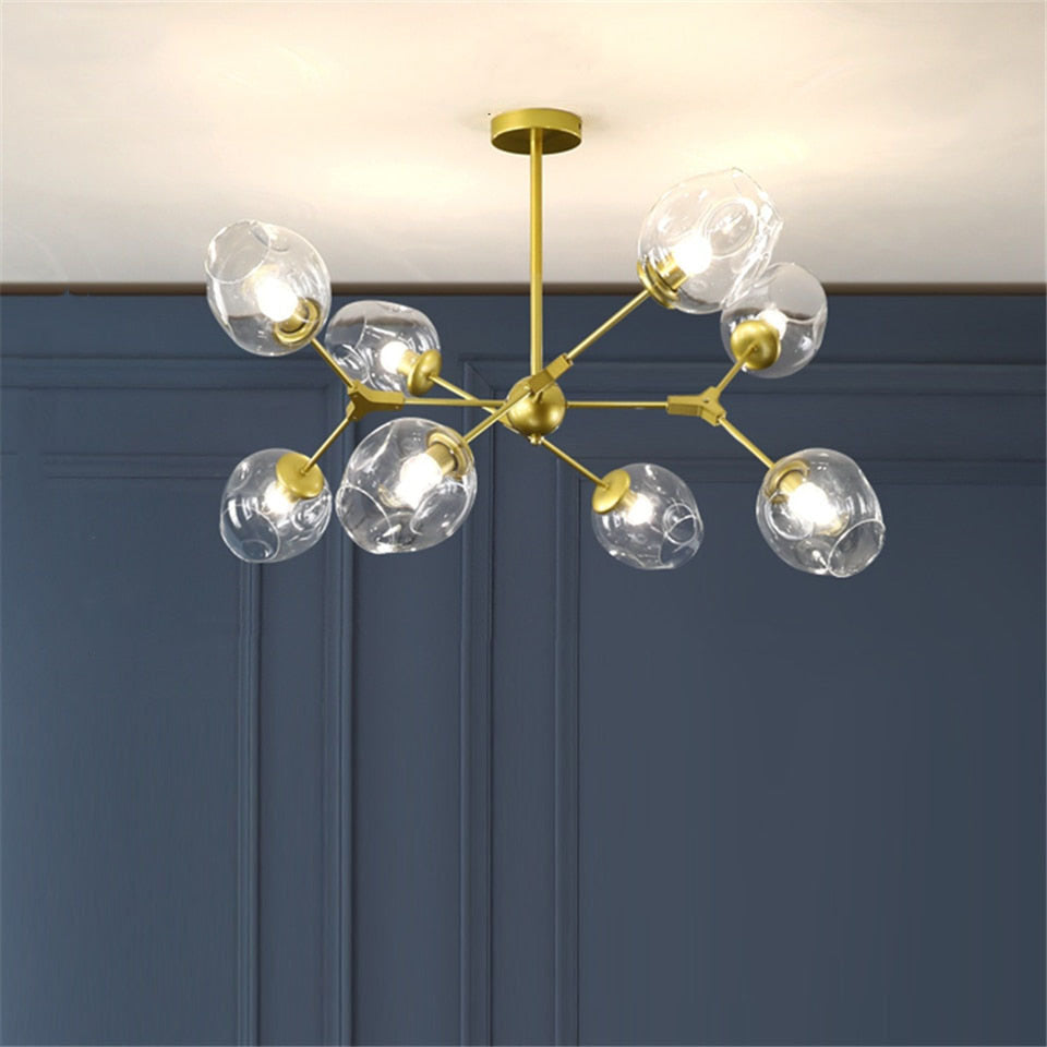 Valentina Modern Bubble Metal Pendant Light, Black/Gold - Neutral Decor