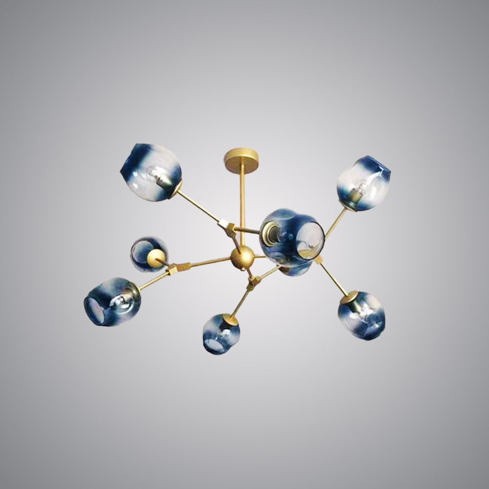 Valentina Modern Bubble Metal Pendant Light, Black/Gold - Neutral Decor