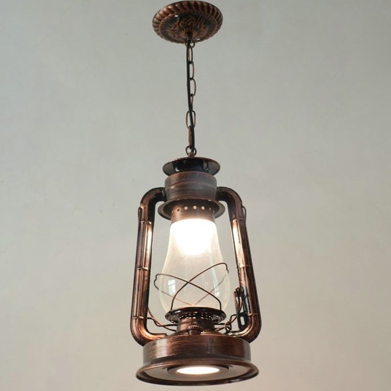 Silva Vintage Rustic Kerosene Pendant Light, 3 Color, 4 Style - Neutral Decor