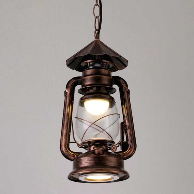 Silva Vintage Rustic Kerosene Pendant Light, 3 Color, 4 Style - Neutral Decor