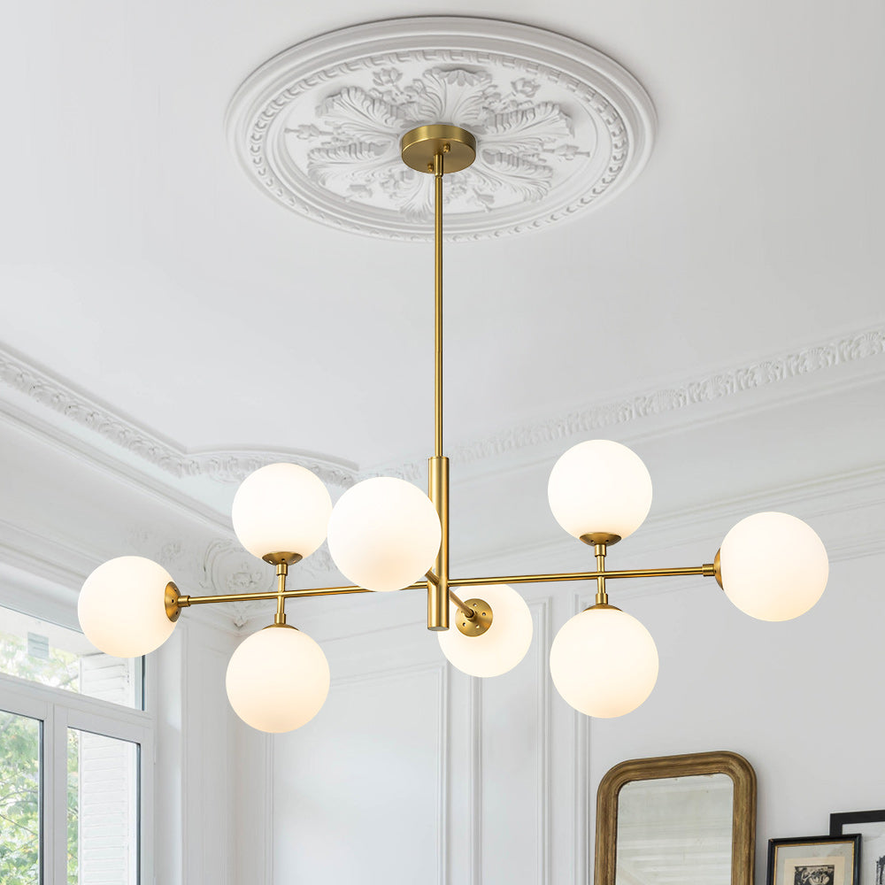 Glorioso Linear Glass Chandelier -Neutral Decor