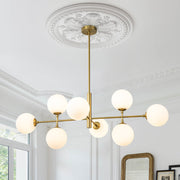 Glorioso Linear Glass Chandelier -Neutral Decor