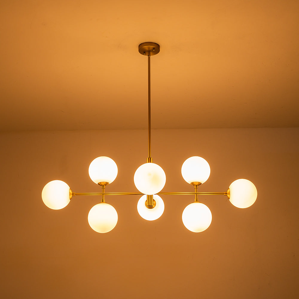 Glorioso Linear Glass Chandelier -Neutral Decor