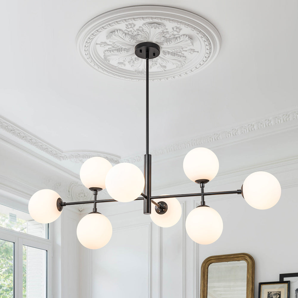 Glorioso Linear Glass Chandelier -Neutral Decor